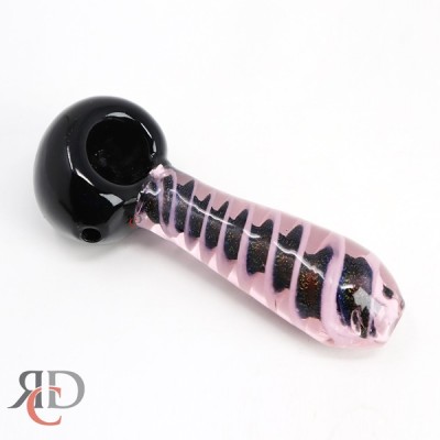 GLASS PIPE PINK DICRO FANCY PIPE WITH BLACK HEAD GP961 1CT